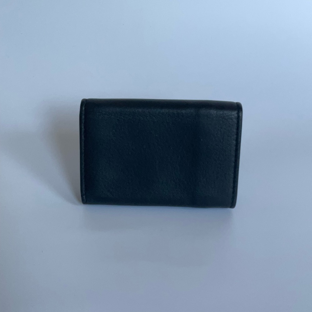 Balenciaga Mini Wallet Tri-fold Black Authentic Italy Leather - Picture 4 of 12